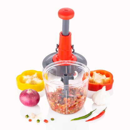 Push choper Push N chop Hand press vegetable Chopper with Easy push and close