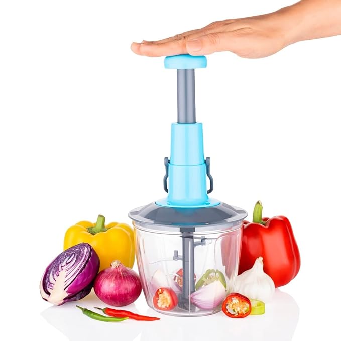 Push choper Push N chop Hand press vegetable Chopper with Easy push and close
